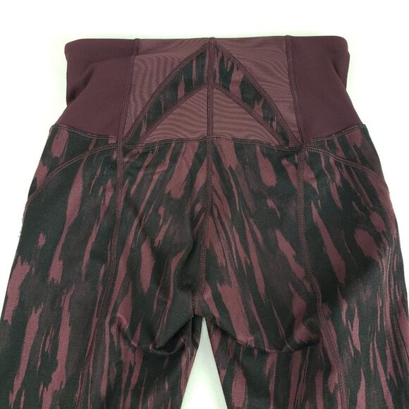 Lululemon Exquisite Crop Leggings Womens 6 NO TAG Painted Bordeaux Active Pant - Picture 10 of 14